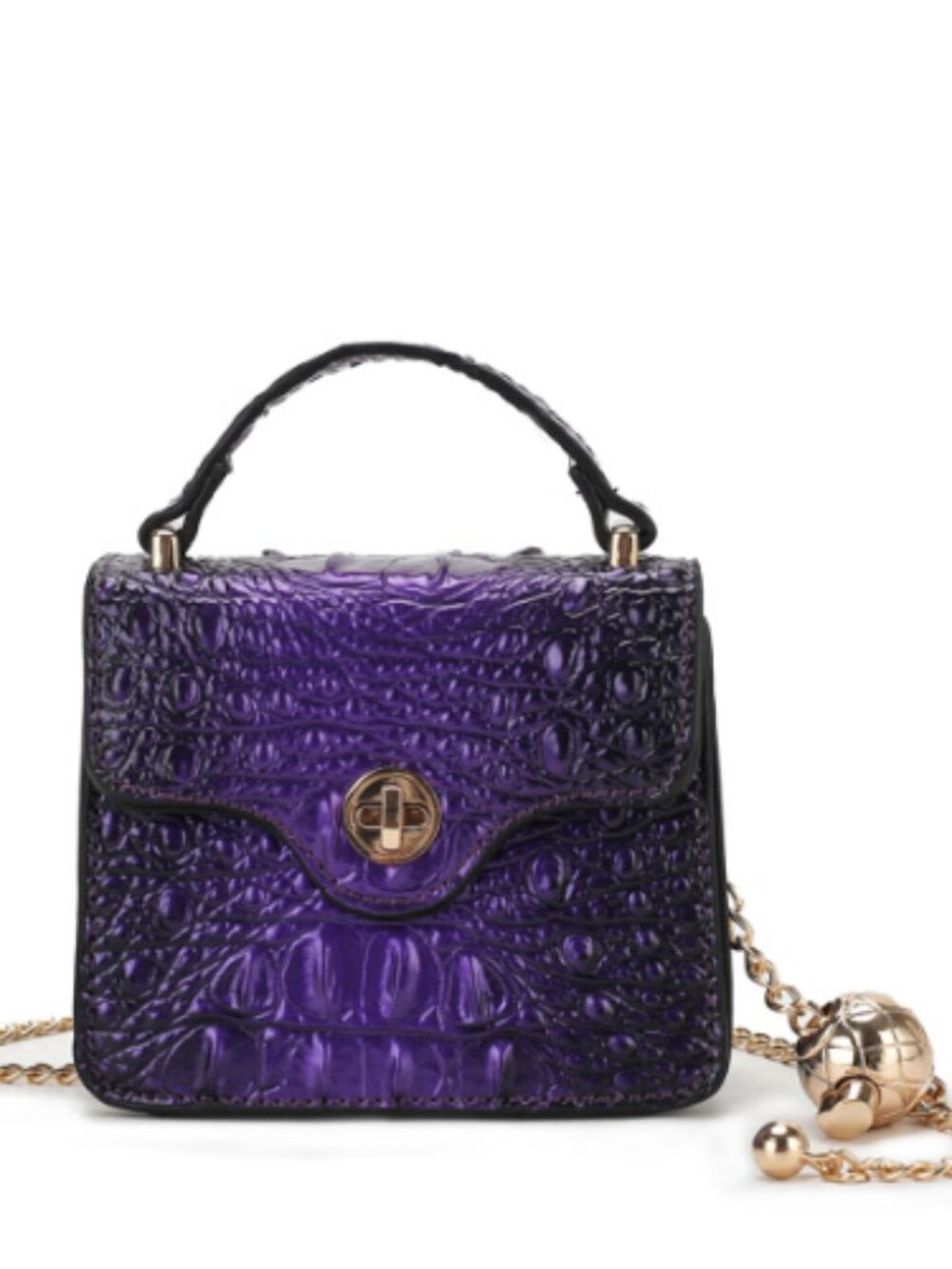 MKF Collection Luxe Croc Embossed Mini Satchel by Mia K.
